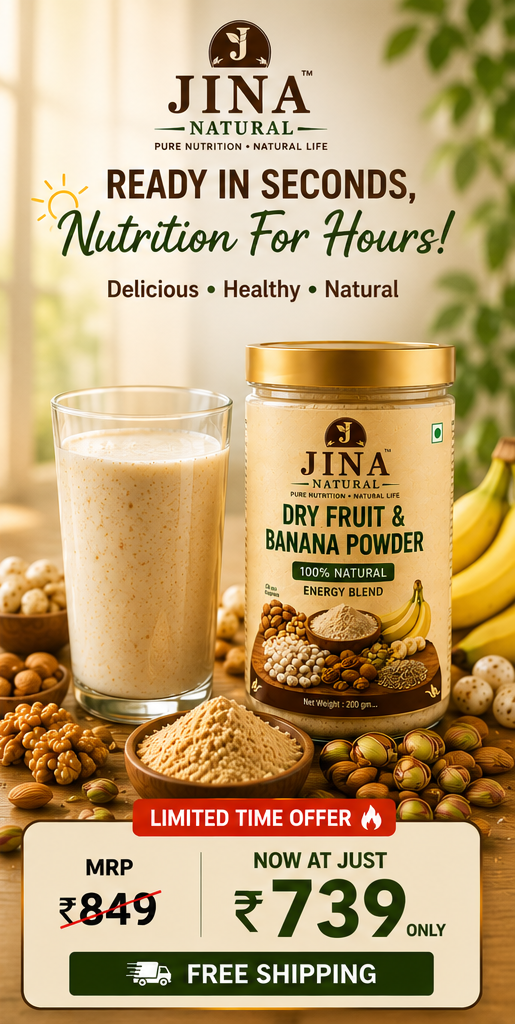 Natural Dry Fruit & Banana Powder In ELAICHI Flavor.